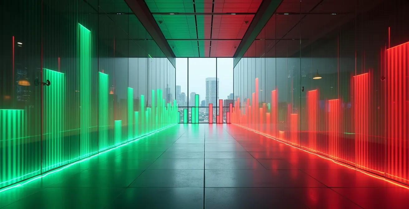 Visualisierung der gegenläufigen Bewegung von Staatsanleihen und Aktien in Krisenzeiten