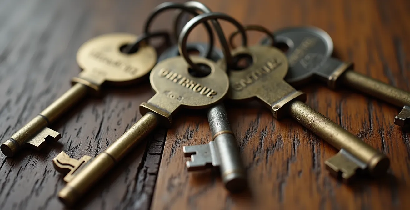 Konzept der Immobilienübertragung mit Nießbrauchvorbehalt visualisiert