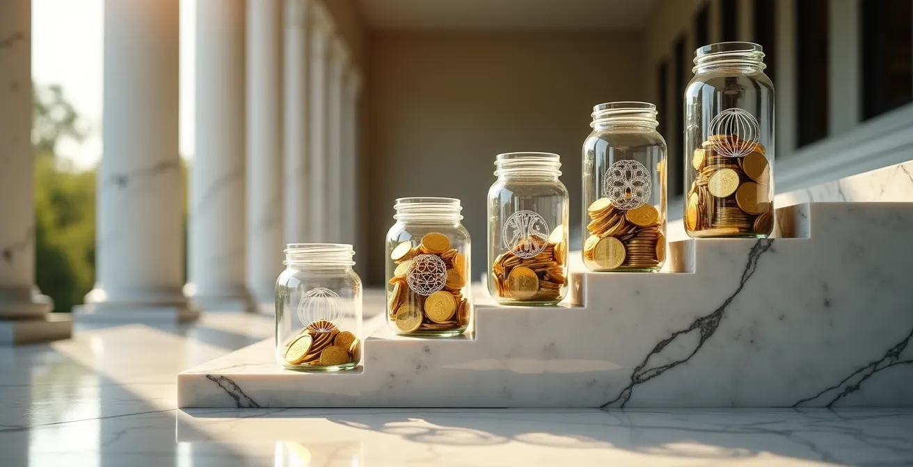 Visualisierung der Festgeld-Treppenstrategie mit gestaffelten Laufzeiten